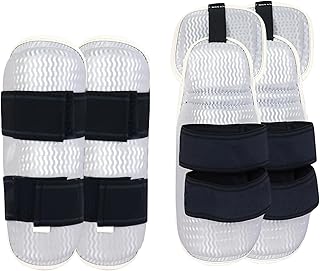 Juego de protectores de brazo y espinilla ajustables para taekwondo de 4 piezas, equipo de espuma EVA para boxeo, kickboxing, karate, entrenamiento de MMA, adolescentes