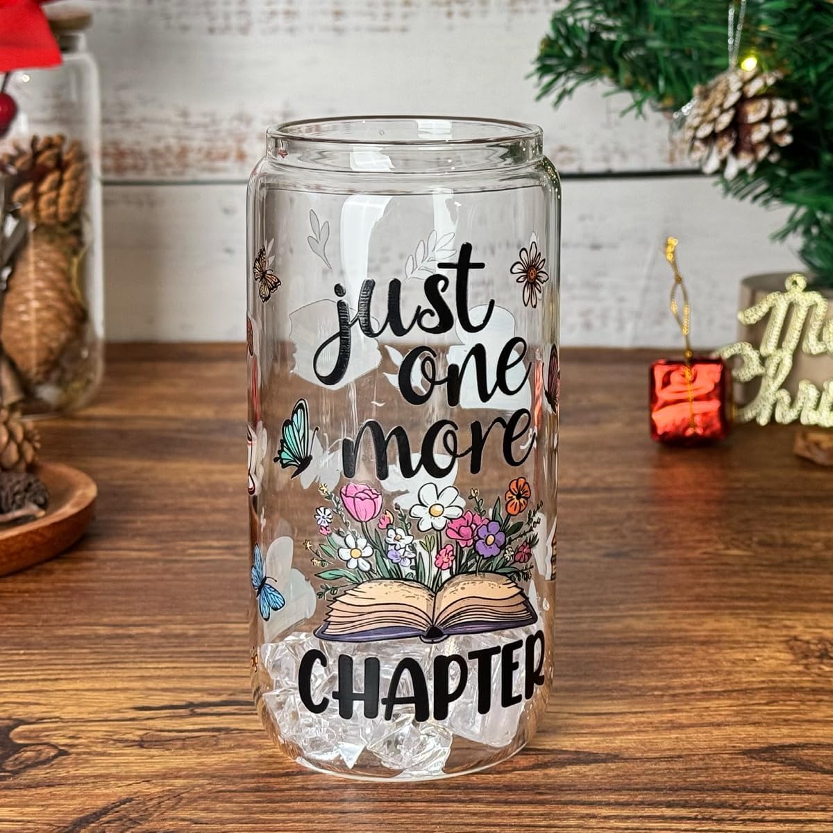 Just One More Chapter,Book Lovers Gifts for Women,Friends,Sister, Funny Bookish Birthday Gifts Glass Tumbler for Book Lover,Bookish Gifts for Books Club Bookworms Readers Librarian Teacher -52 - Image 7