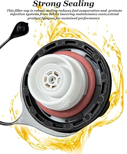 Miniatura 5 de Tapa de llenado de depósito de combustible para Mazda 3 6 2009-2013, apto para CX-7 2010-2012, apto para CX-9 2007-2015, reemplaza GS3L-42-250B