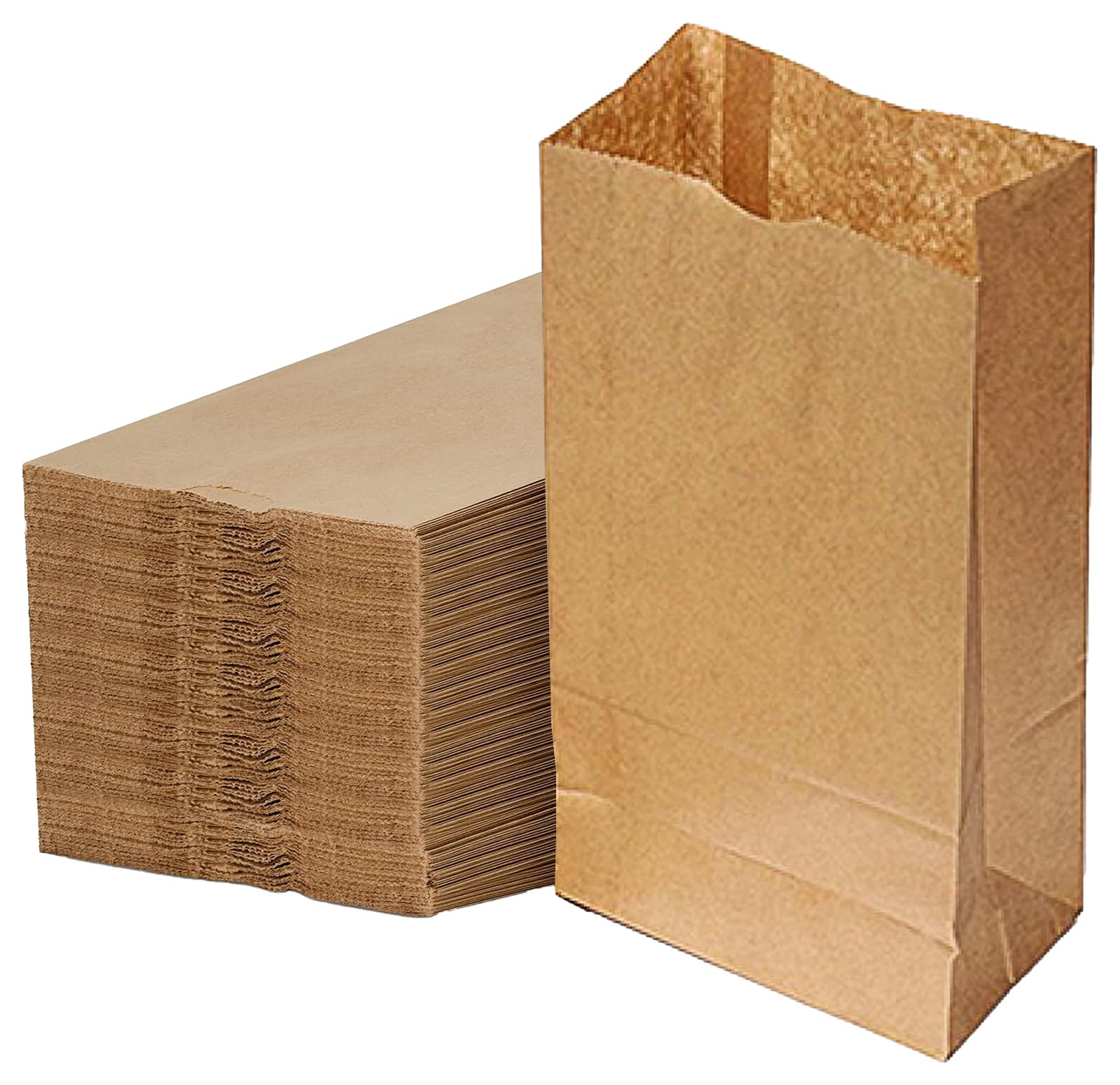 250 Pack] 8 Lb Brown Paper Lunch Bags | Bulk Disposable Brown Bags For Grocery, Sandwich, Or Takeouts | Earth-Friendly Choice Kraft Paper Sacks