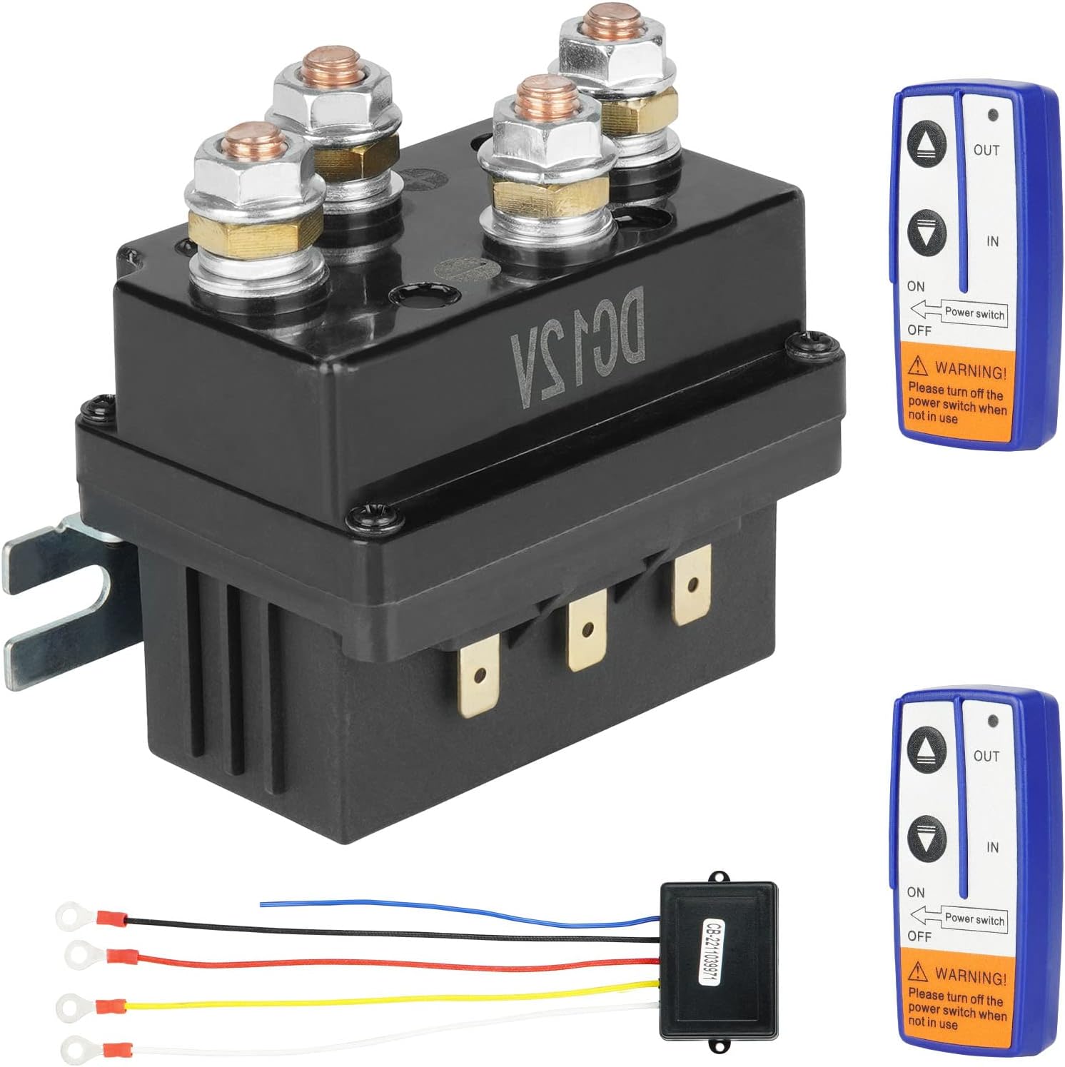 Amazon.com: Youxmoto 500A 12V Winch Solenoid Relay Contactor + 2pcs ...