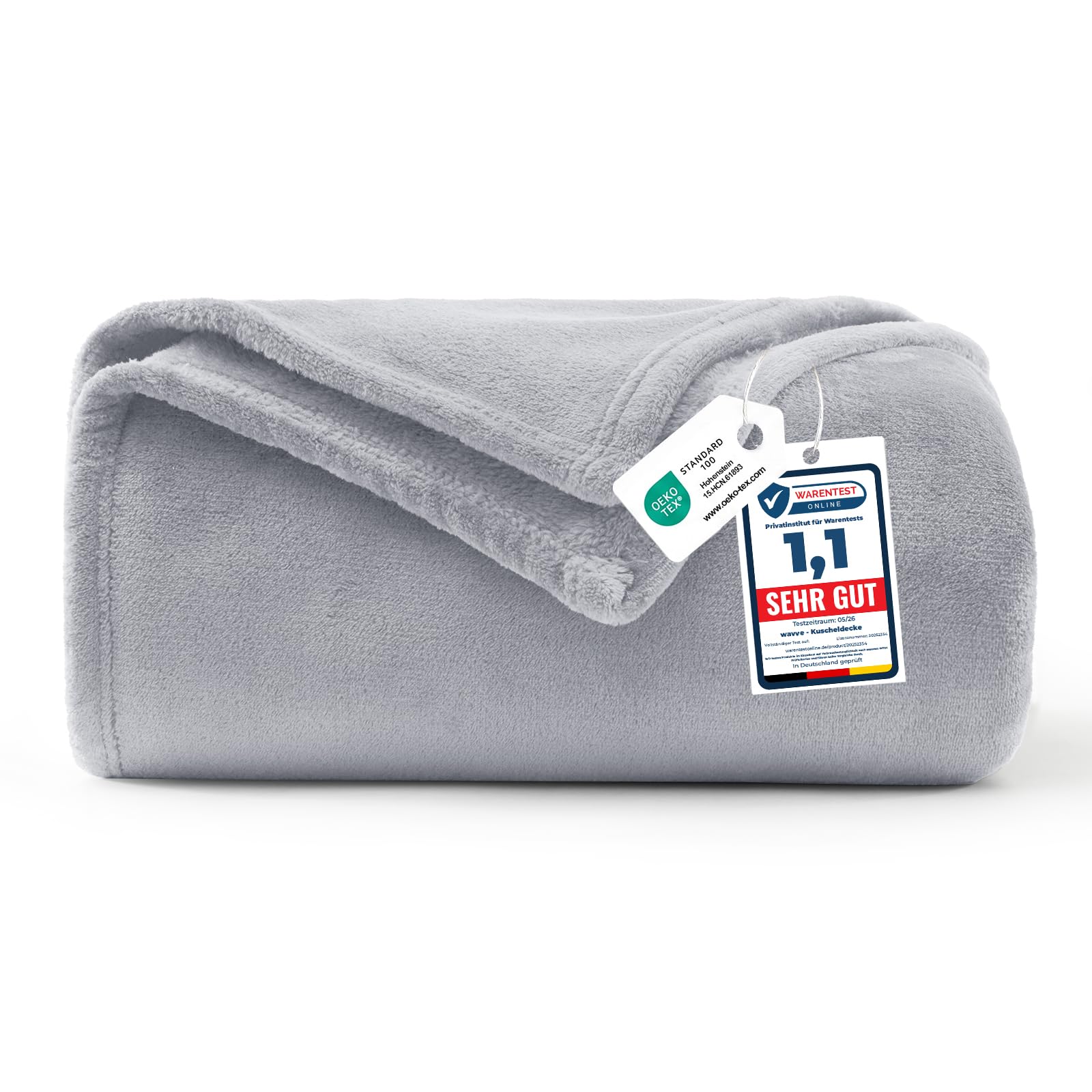 WAVVE Mikrofaser Fleecedecke, Weiche Flauschige und Wärme Kuscheldecke/Sofaüberwurf Decke/Wohndecke/Couchdecke, Hochwertig Sofadecke, 4 Jahreszeit Decke für Bett und Sofa