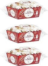 Butter Stollen Confectionery Pack of 3 Small Christmas Stollen Pieces Confectionery Christmas Pastry Butter Stollen without Marzipan Refined with Powdered Sugar in Practical Serving Bowl 3 x 300 g