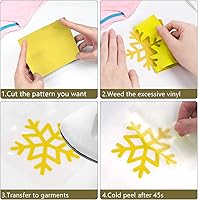 Vista 98 de HTVRONT - Rollos de vinilo termotransferible (HTV) blanco y negro, 12 pulgadas x 15 pies de vinilo de planchado para Cricut & Cameo, para camisas