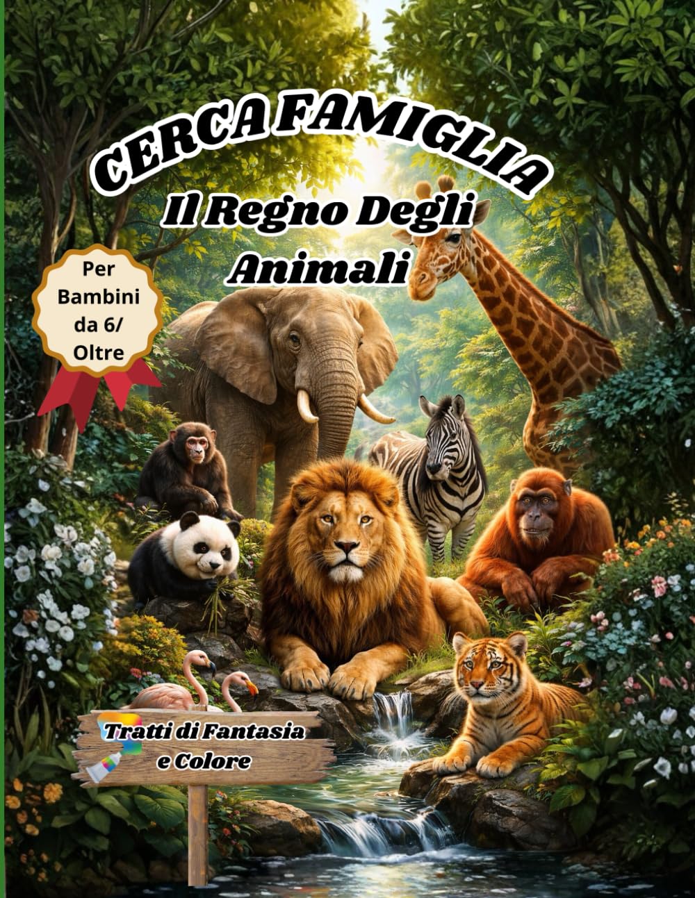 Cerca Famiglia: Il Regno Degli Animali ( libro da colorare)