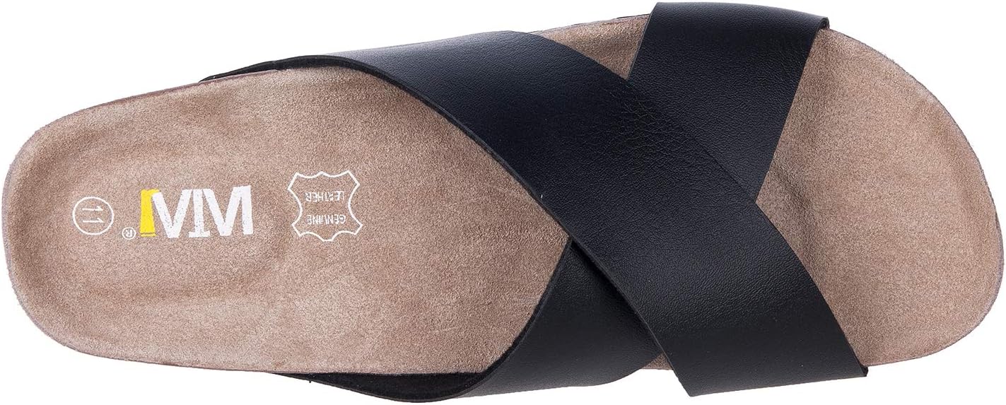 Women's Slide Sandals with Cork Footbed & Cow Suede Insole Adjustable X-Band Straps Secure Fit Open Toe Beach Shoes Lightweight Comfort Summer Sandals 2025 - Image 4