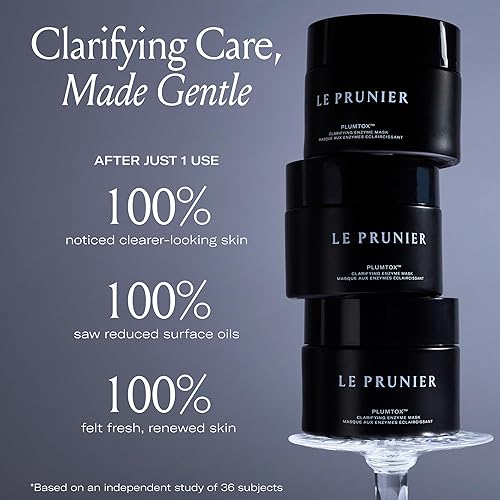 Miniatura 6 de Le Prunier Plumtox Mascarilla de enzima clarificante | Tratamiento exfoliante suave AHA BHA PHA con extracto de ciruela Midnight Muir | Hidratante