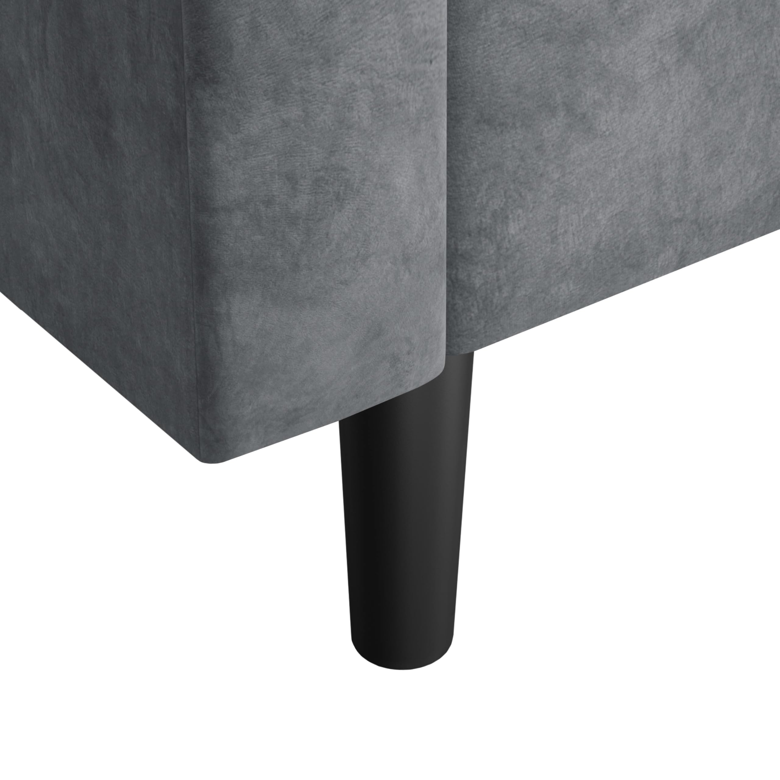 Yaheetech 2 Sitzer Sofa mit Schlaffunktion, 159cm Sofabett aus Samtstoff, Kleine Schlafcouch, 140,5 × 94 cm Liegefläche, für Wohnzimmer/Schlafzimmer, Dunkelgrau