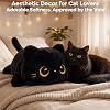 Mewaii Almohada de Peluche Gato Negro Kawaii, Peluche Gato Negro, Peluche Suave, Almohada de Abrazo para Niños y Niñas (13 Pulgadas) Global Recycled Standard 7