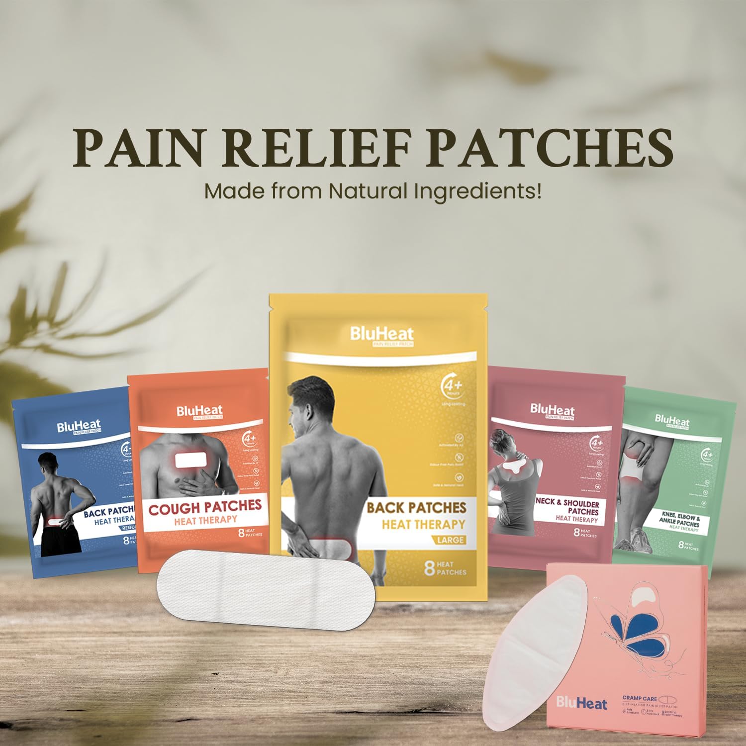 BluHeat Large Neck & Shoulder Pain Relief Patches (pack of 4), Safe and Natural Heat Therapy, Long lasting — Amazon image 9