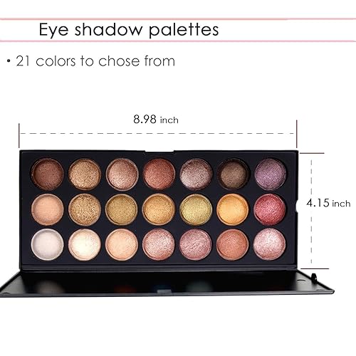 Miniatura 3 de Paleta de sombra de ojos, paleta de sombra de ojos pigmentada Everfavor - Paletas profesionales de 21 colores brillantes neutros ahumados cosméticos