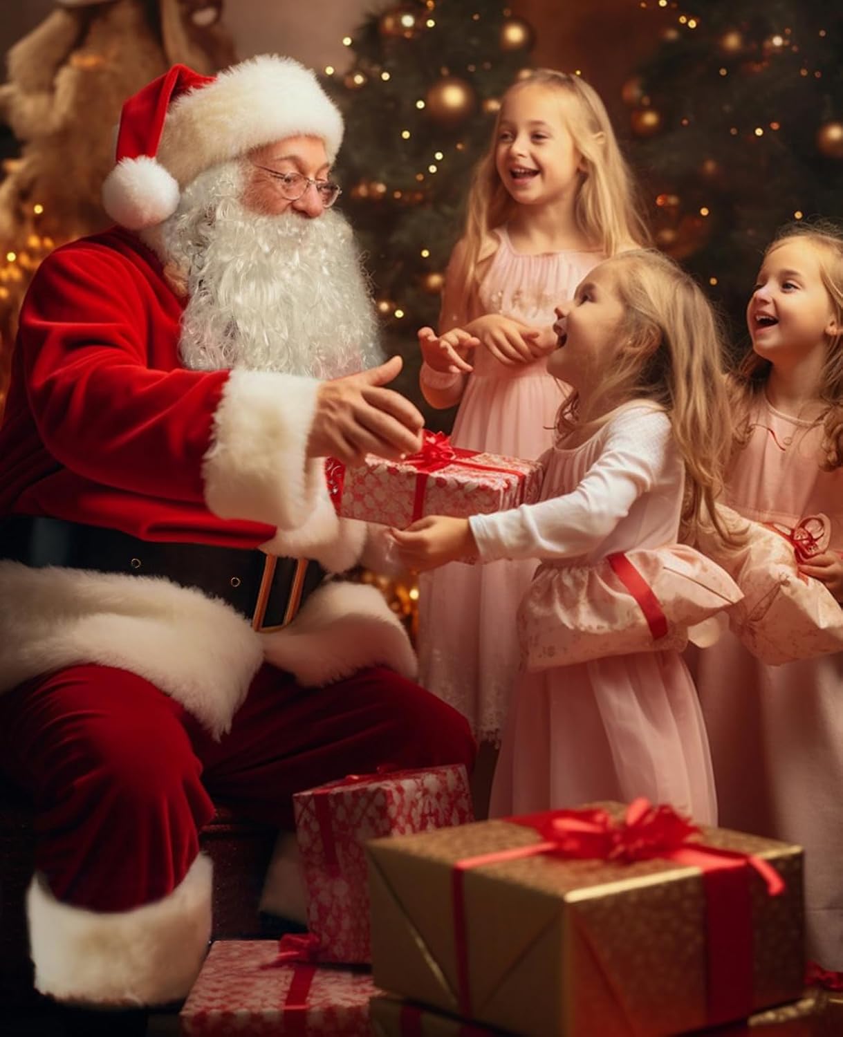 Santa Claus Costume for Men Deluxe Santa Costume, Professional Santa Suits Adults Men 9 Pcs Santa Oufit - Image 4