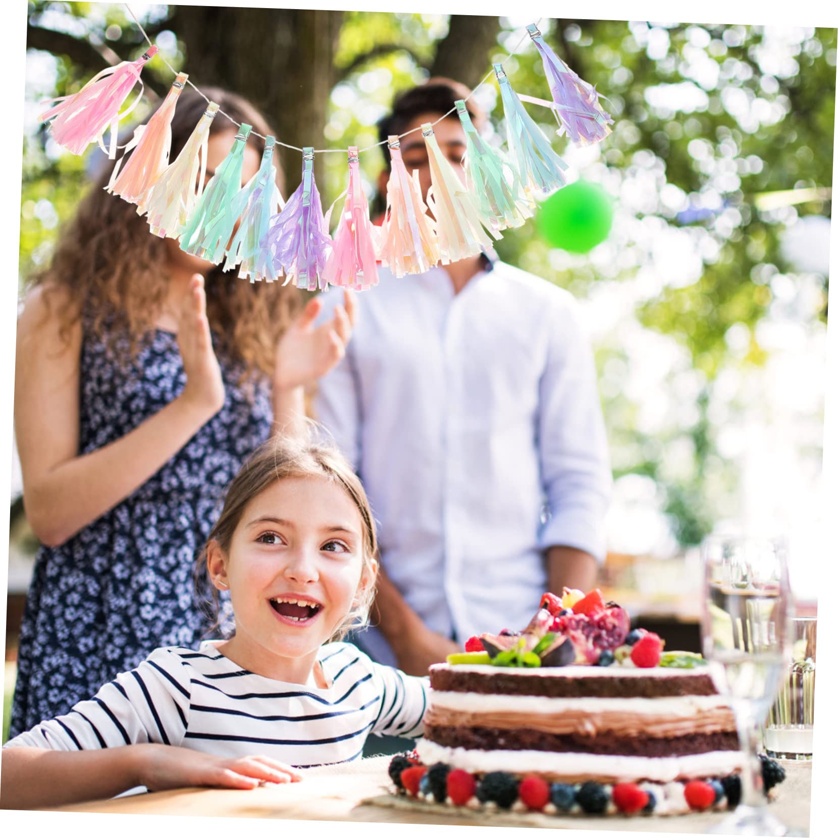 8piezas Guirnalda De Banderines De Papel Flecos Coloridos Decoración Para Fiestas De Cumpleaños Bautizos y Eventos Especiales Para Añadir Estilo y Alegría Tus Celebraciones