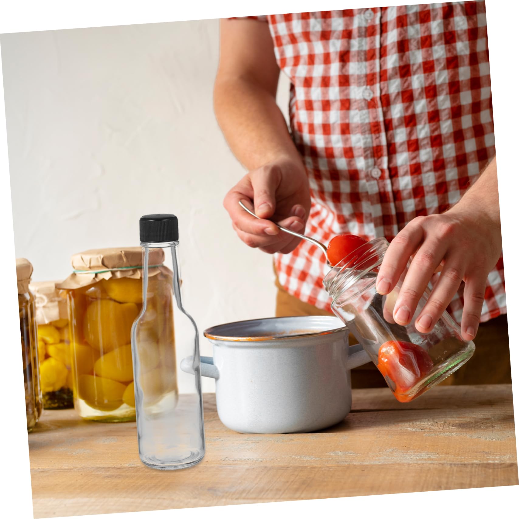 Ciieeo 6pezzi Contenitore Di Salsa in Vetro Bottiglia Per Salsa Di Soia Ketchup Dispenser Per Condimenti Adatto Per Interni Ed Esterni Facile Da Usare e Conservare