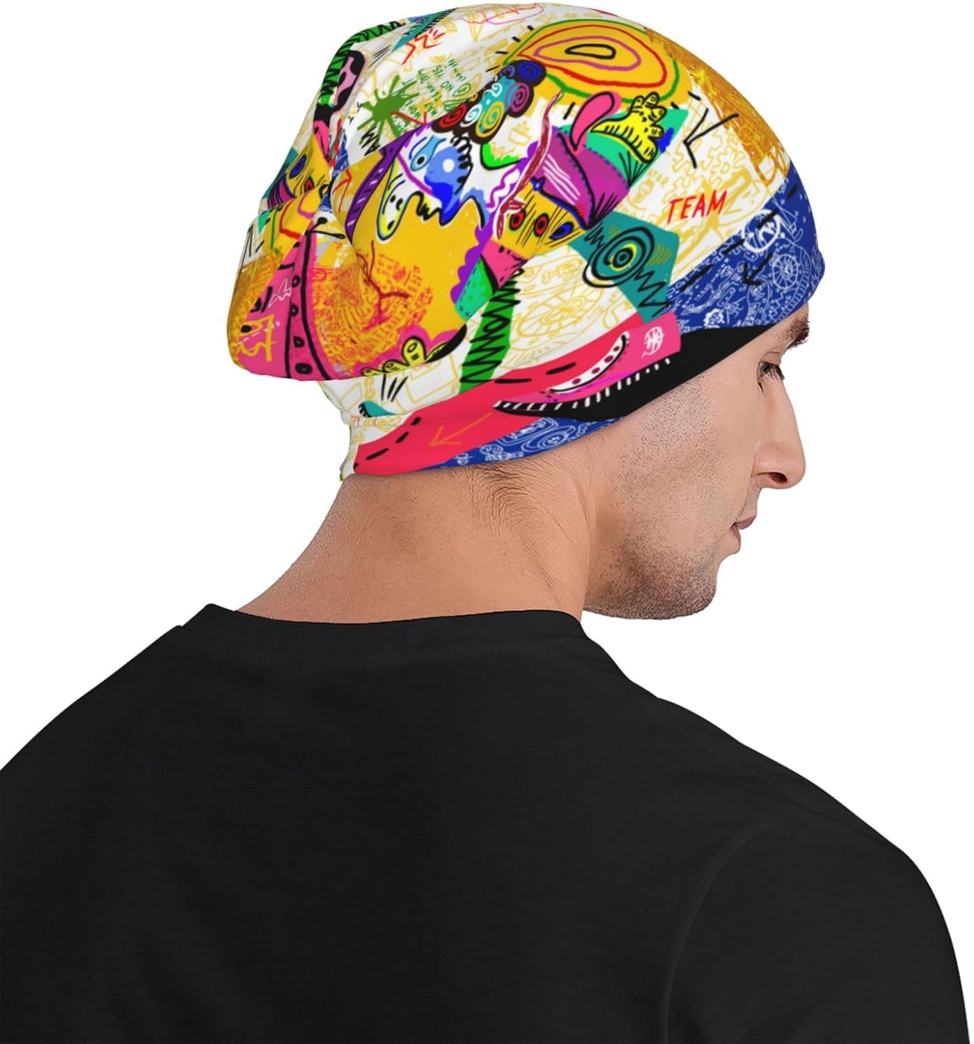 Beanie Hat for Men Women Slouchy Beanie Skull Sleep Cap Soft Lightweight Chemo Hat Stretch Cancer Headwear - Image 5