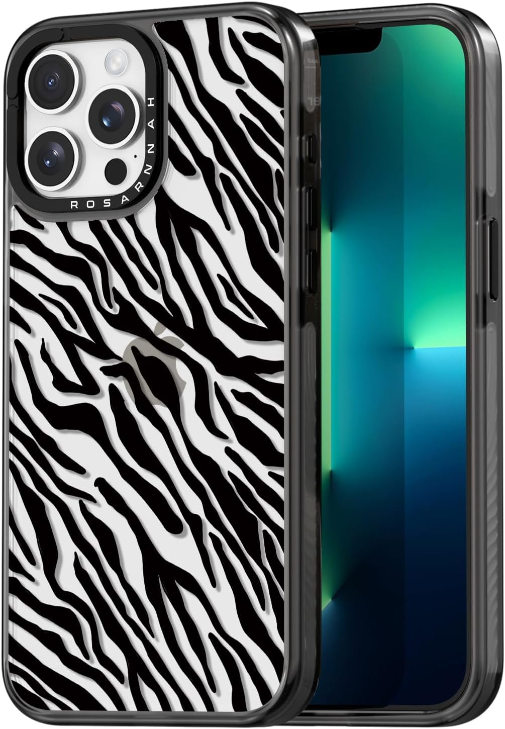 Compatible for iPhone 13 Pro Max Case Cute Aesthetic - Durable Shockproof 6.6 ft Drop Impact Phone Case Cover with Funny Fashion Black Zebra Print Design 6.1" Black iPhone 13 Pro Max Basic Case Black Zebra Print