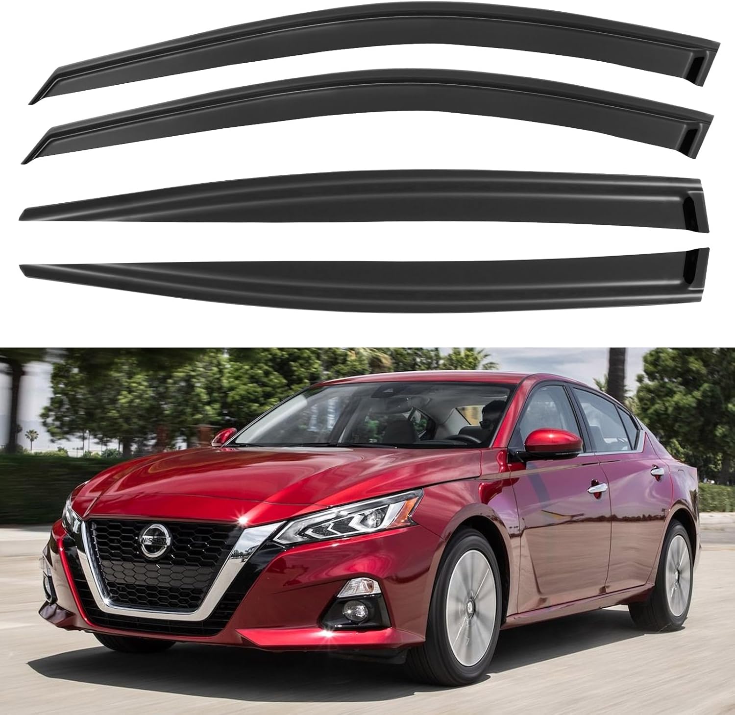 Window Visors Rain Guards for 2019-2025 Nissan Altima, Out-Channel Window Vent Wind Deflectors Visors Shades for 19-25 Altima 2019-2024 Nissan Altima