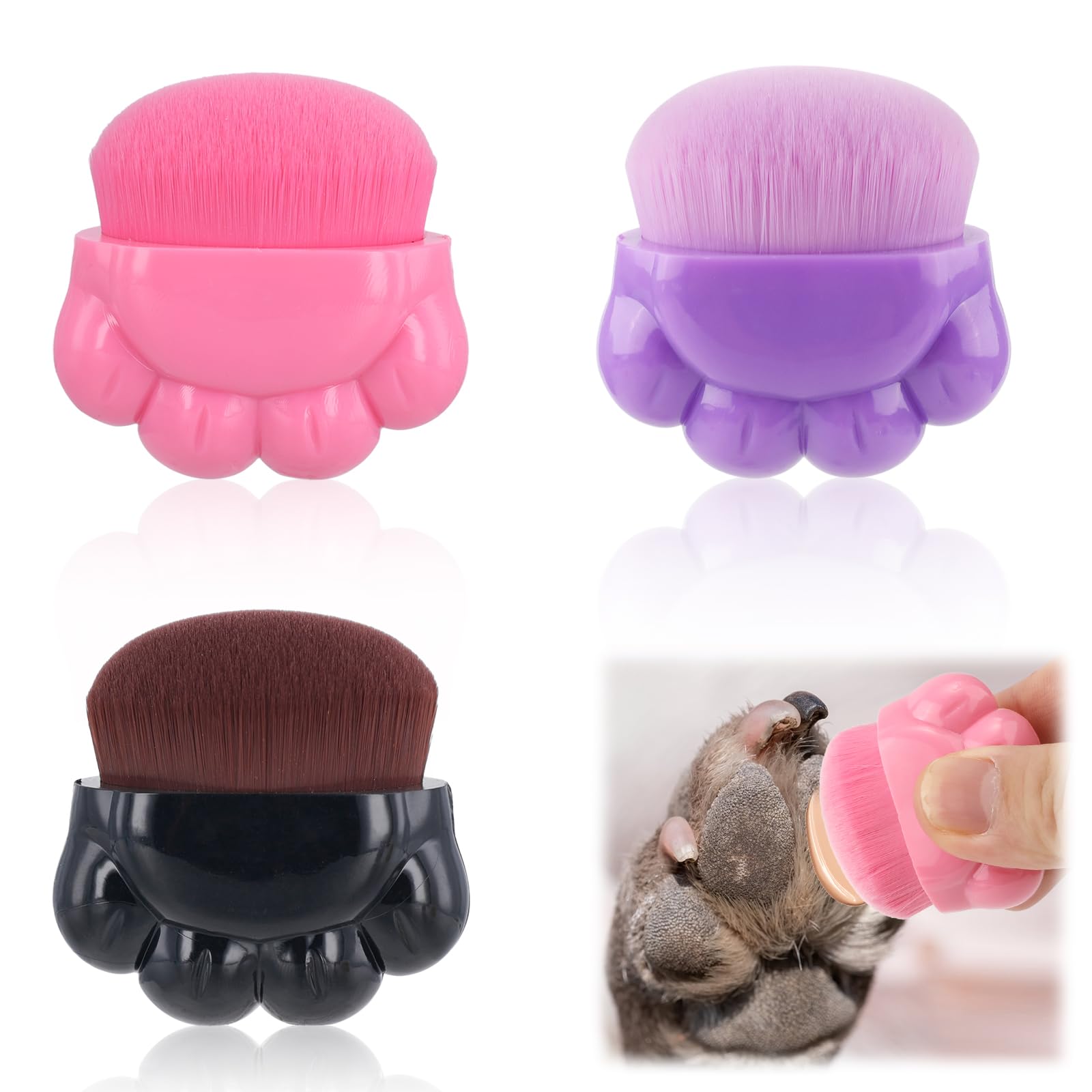 3pcs Dog Paw Balm Brush