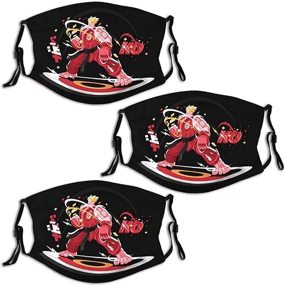 Reusable Face Mask Karate Moves KO Adult Face Masks (3 PCS