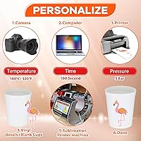 Vista 3 de Tessco - 120 vasos de plástico para estadio, vasos de jugo apilables de 16 onzas, vasos de agua reutilizables para adultos y niños, color blanco