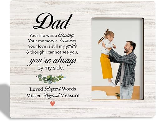 Miniatura 2 de Marco de fotos conmemorativo para papá, You are Always Be My Side, regalo de marco de fotos de madera, marcos de fotos conmemorativos de Miss Dad,