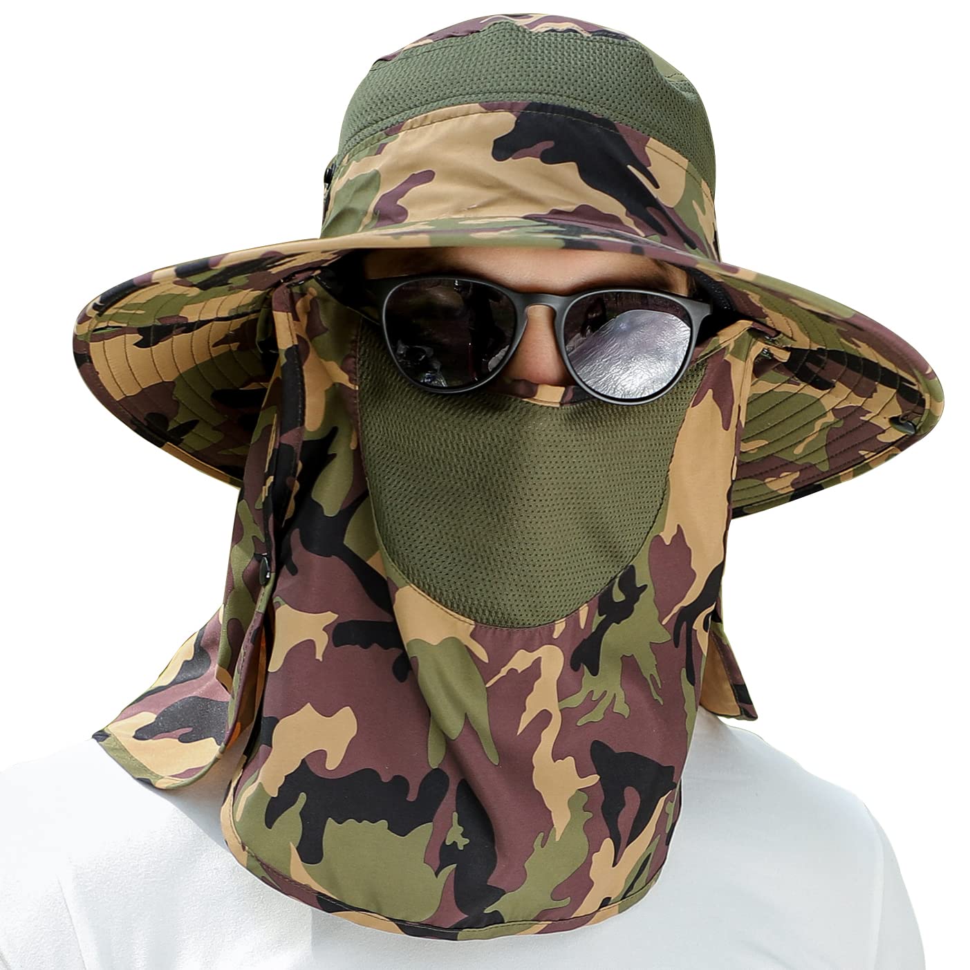 Chapeau De Soleil Rosoz UPF 50+ Large Bord Beige - Imperméable, Pour Homme/femme, Pêche
