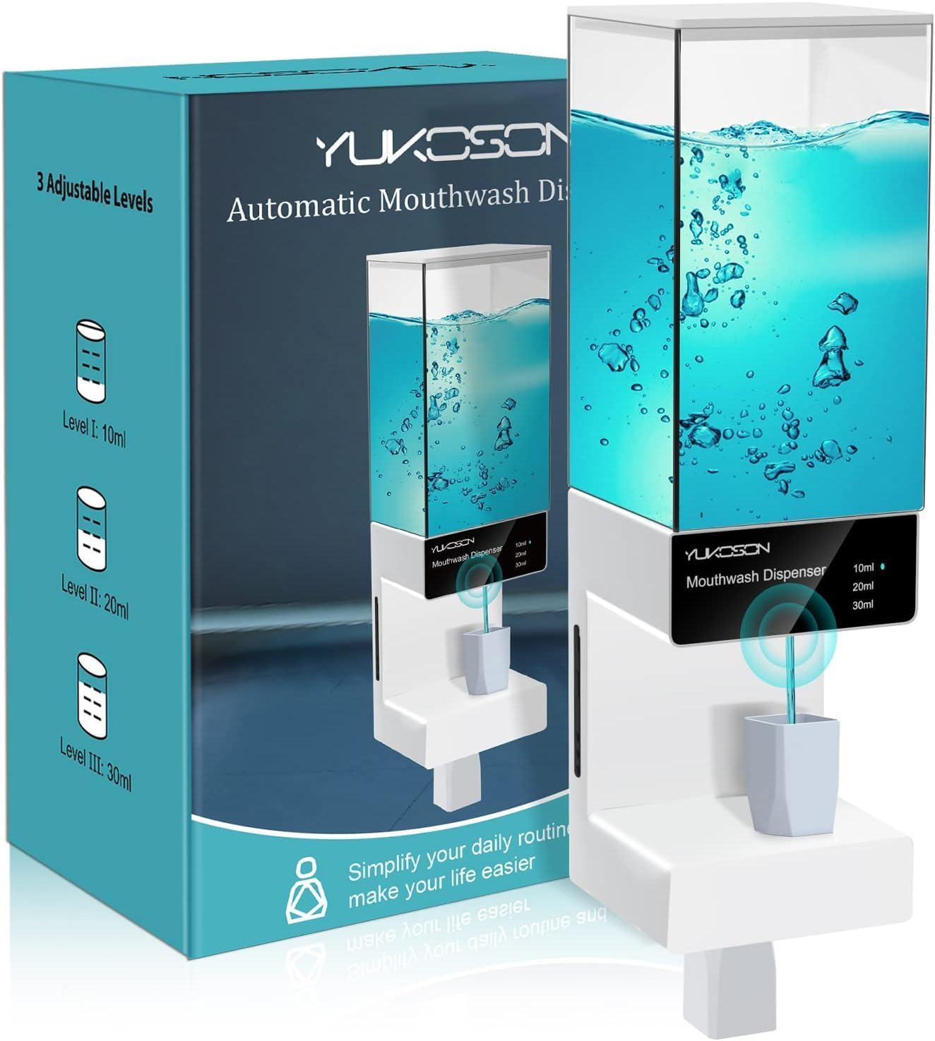 Automatic Mouthwash Dispenser for Bathroom 650ml(22 Oz