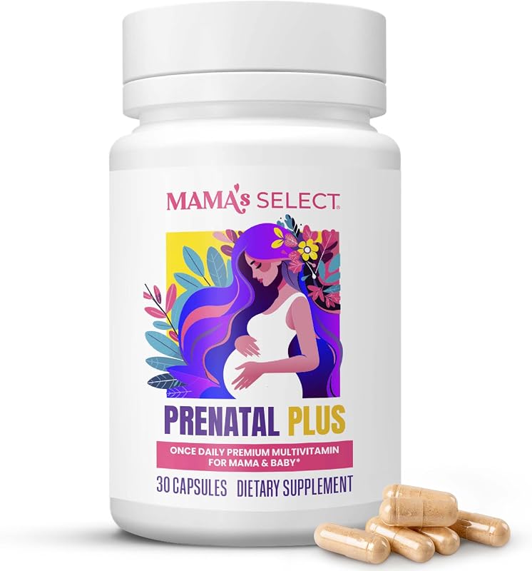 Prenatal Vitamins for Women – MTHFR Methylated Folate, Vegan, No Biotin | Methylfolate prenatal multivitamin with B vitamins, allergen-free, easy-to-digest, once daily, supports fetal development