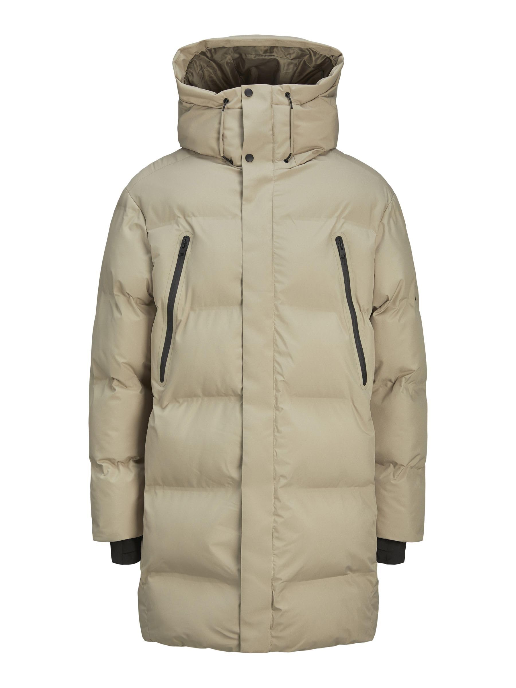 JACK&JONES Herren JCOALPHA Long Puffer SN Puffermantel, Crockery, S