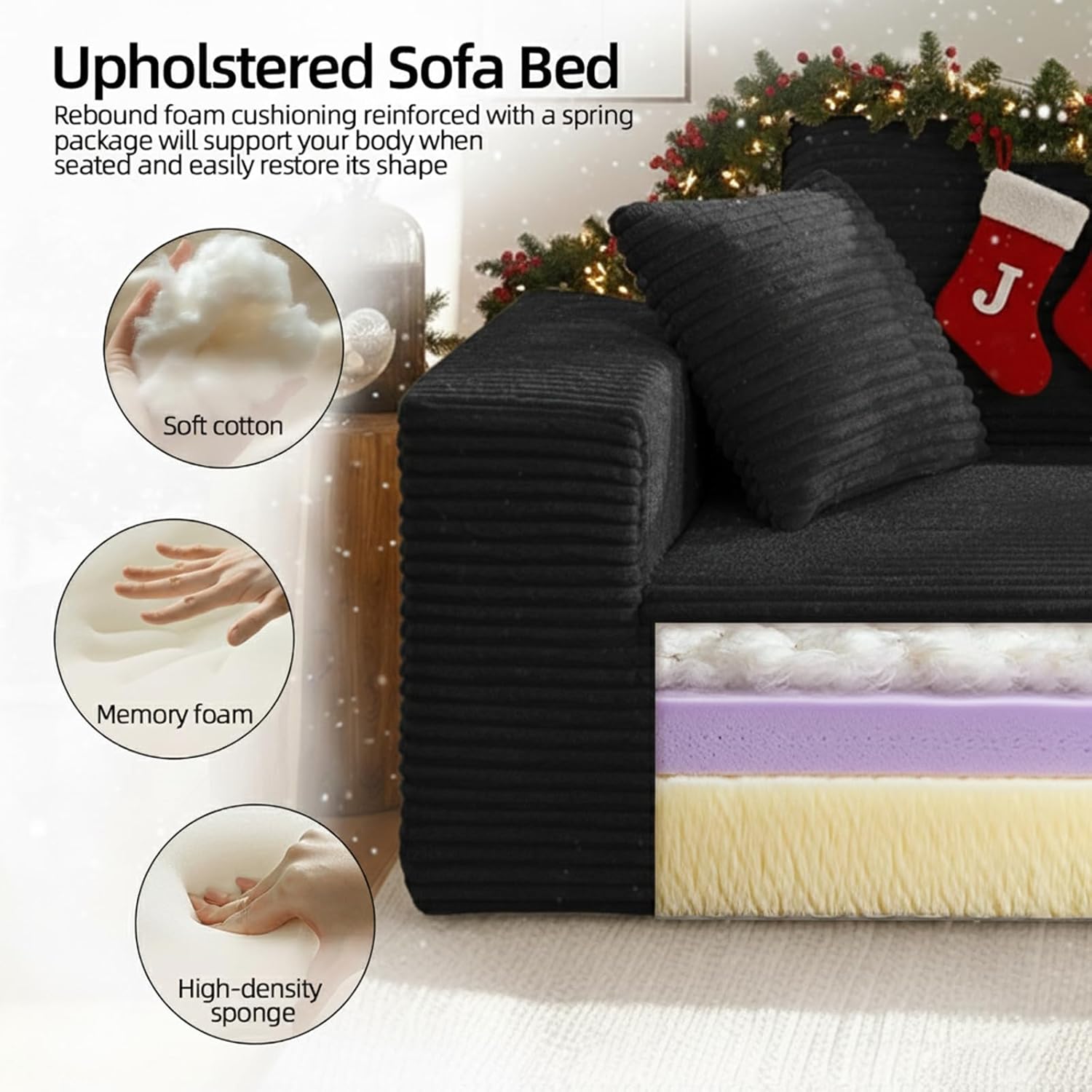 Single Cloud Sofa, Giant Bean Bag Chair with High Backrest & Wider Armrest, Foam Boneless Couch for Small Spaces, Comfy Furry Sofas with Pillows for Living Room, Bedroom, Apartment, Dorm, Office