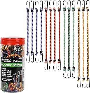 XSTRAP STANDARD 14 Pieces Standard Bungee Kit - Includes 18”, 24”, 30”, 40” Bungee Cords with Hooks