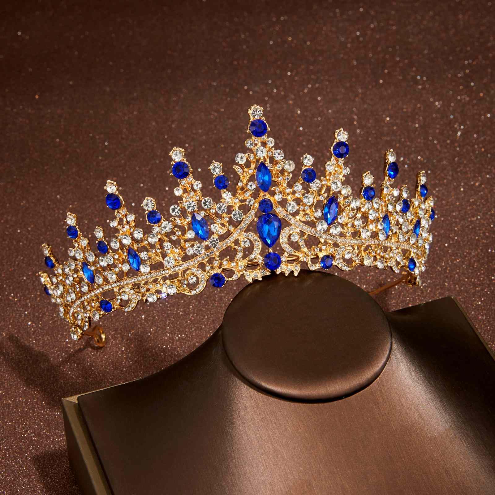 Kamirola Tiaras and Crowns for Women,Tiaras Earrings Necklace, Crystal Bridal Jewelry Set (TR48)