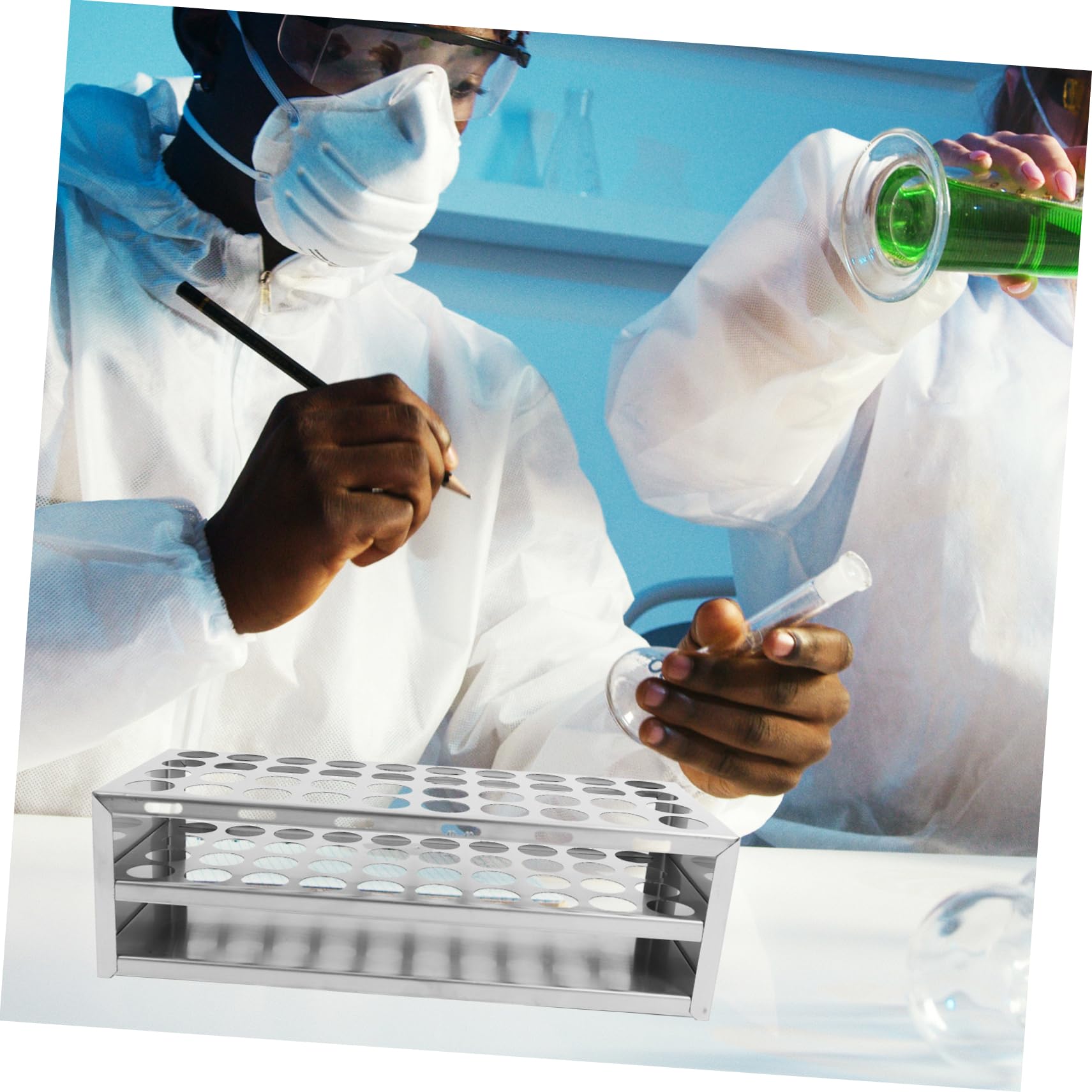 SOLUSTRE 3piezas Soporte Para Tubos De De Huecos Gradilla Organizador De Estante Inoxidable Para Tubos De Diámetro Estabilidad y Durabilidad Experimentos Científicos