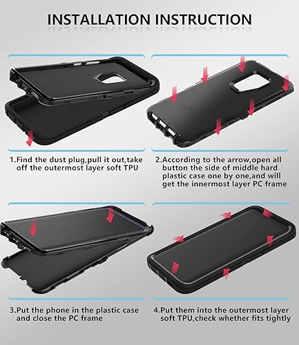 Miniatura 6 de Guirble Funda para Samsung Galaxy S9, a prueba de golpes, a prueba de caídas para Samsung S9, protección resistente para Galaxy S9 de 5.8 pulgadas