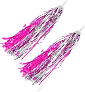 BRIGHTFUFU 2pcs Bike Streamers Colorful Scooter Ribbons Tassel Accessories for Handlebar for and Boys Bikes and Scooters