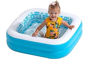 Baby Pool with Cushioned Floor - Non-Slip Inflatable Kiddie Pool and Ball...
