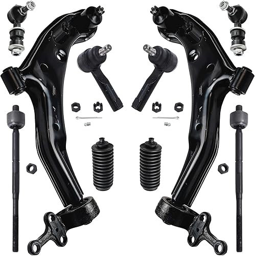 Miniatura 189 de Detroit Axle - Kit de suspensión frontal de 10 piezas para Chevy Trailblazer EXT GMC Envoy XL XUV Buick Rainier Isuzu Ascender Olds Bravada, brazos