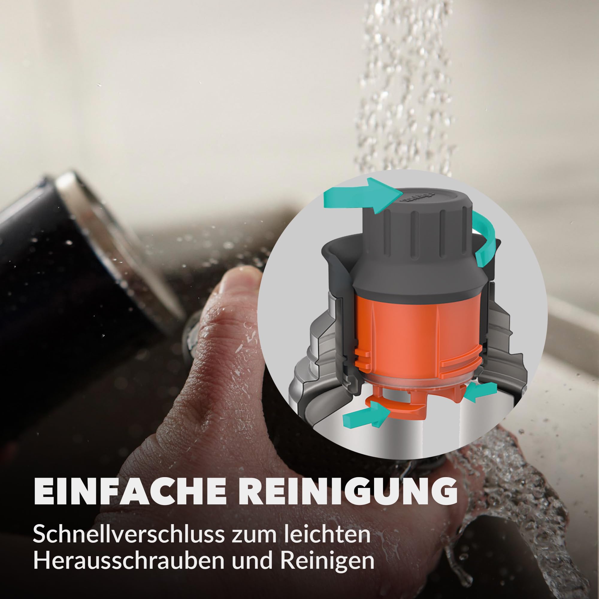 Contigo Thermoflasche Thermalock, Edelstahl Isolierbecher, Kaffebecher to go, auslaufsicher, spülmaschinenfester Deckel BPA-frei, mit Griff, 1200 ml, Matte Black