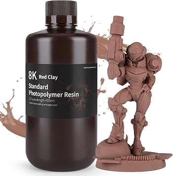 ELEGOO Standar 8K 3D Printer Resin Red Clay 1000g