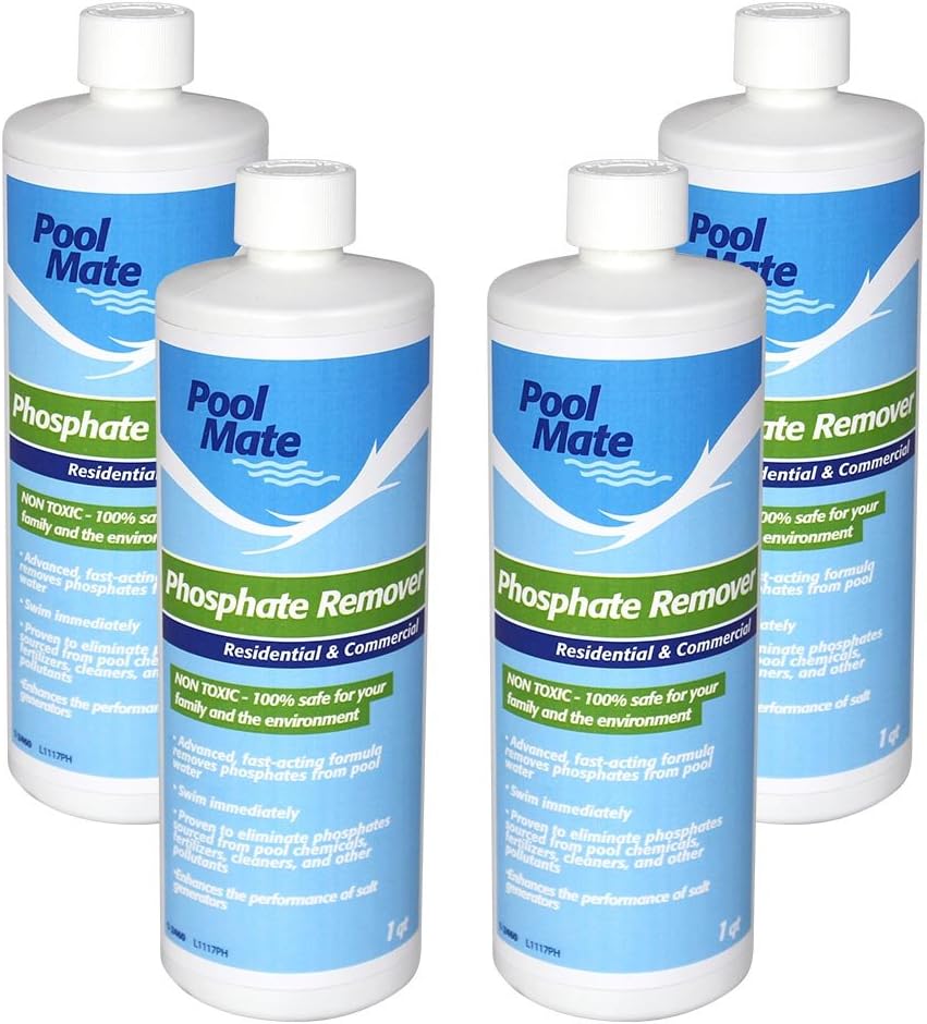 Pool Mate 1-Quart 12-Pack Concentrated Black Algaecide, Algaecide for Pool, Made in USA