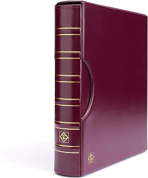 Lighthouse - Coin Album Set with 4 ENCAP Pages for Slabs, Holds 36 Slabs Including PCGS, NGC, ANACS, and More - Red
