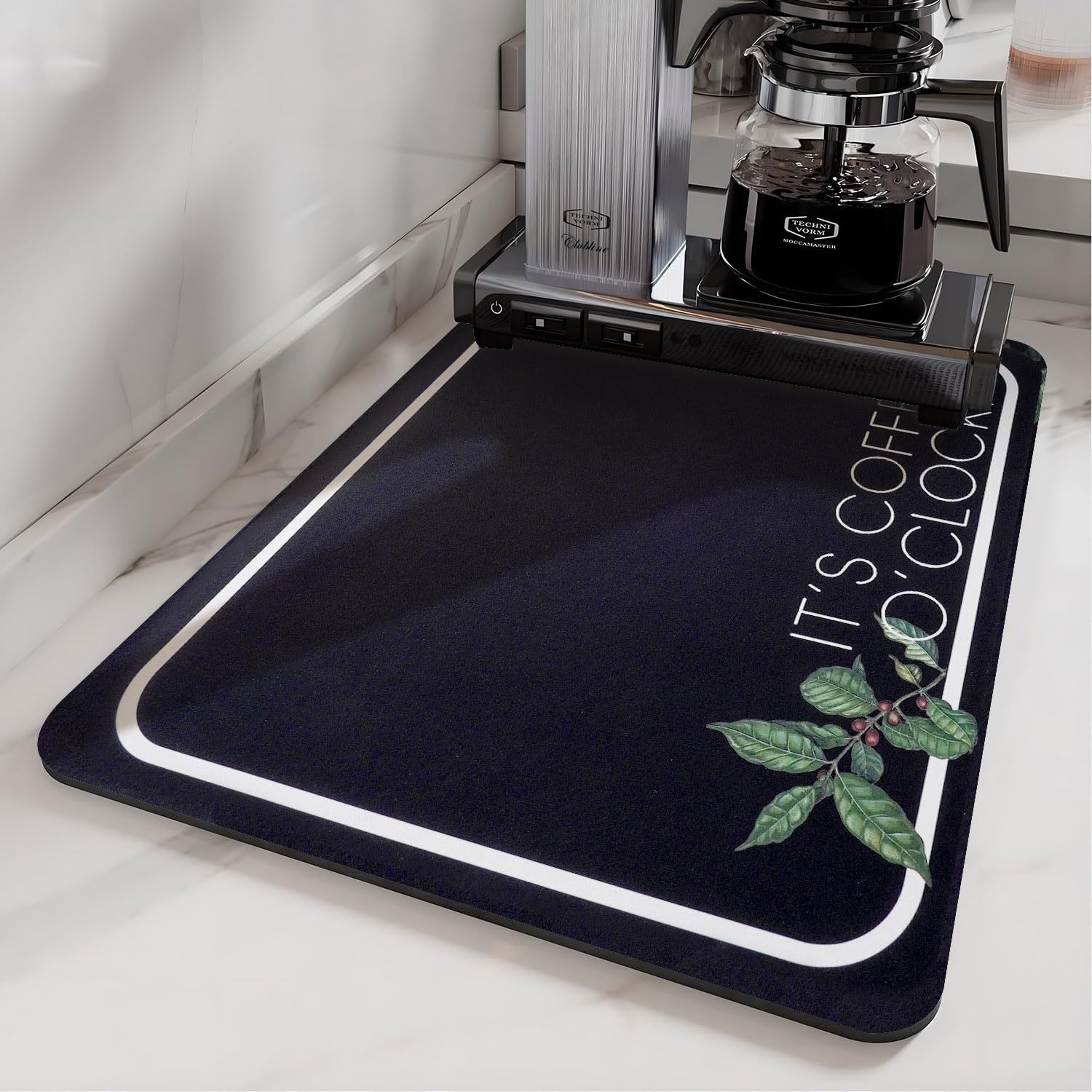 Coffee Bar Mat Rubber Dish Drying Mat For Kitchen Counter Coffee Mat for Home Bar Gift Kitchen AccessoriesDecorative Shop Chocolate Dish Drying Pad