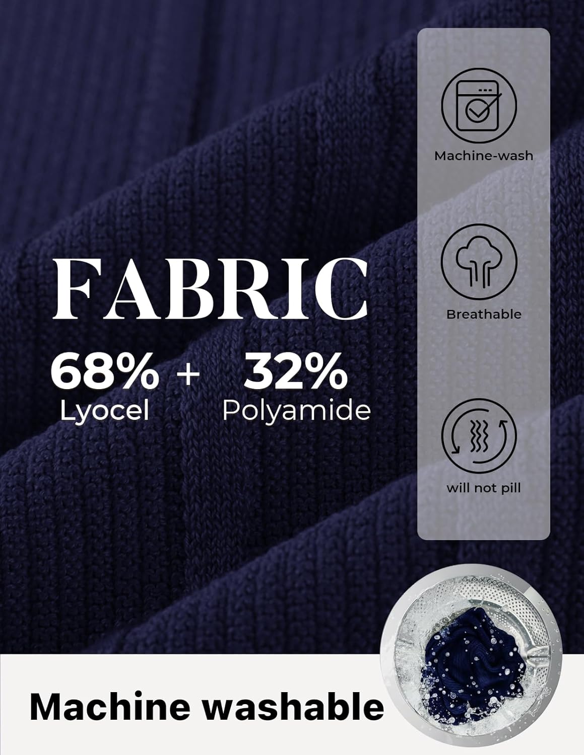 PJ PAUL JONES Men T-Shirts Crewneck Tee Shirt Ribbed Knit Tee Short Sleeve Texture T Shirt - Image 3