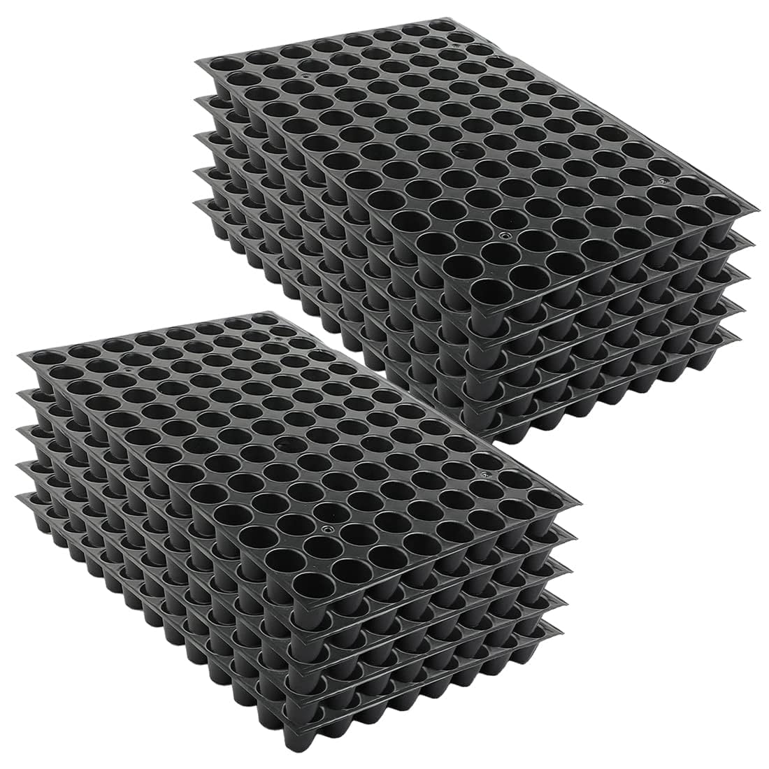 FOBHIYA® Seed Germination Plastic Seedling Nursery Pro Tray with 98 Cavities, Seeds Growing Tray for Gardning (Black) (SET-10) (B0BZQLT4WM) Amazon Price History, Amazon Price Tracker