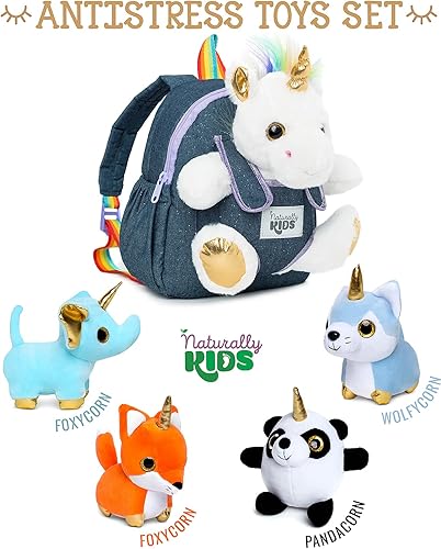 Miniatura 133 de Naturally KIDS - Juguetes de unicornio para niños y niñas de 2 a 3 años, regalos de cumpleaños, mochila de unicornio para niños pequeños 03 Unicornio