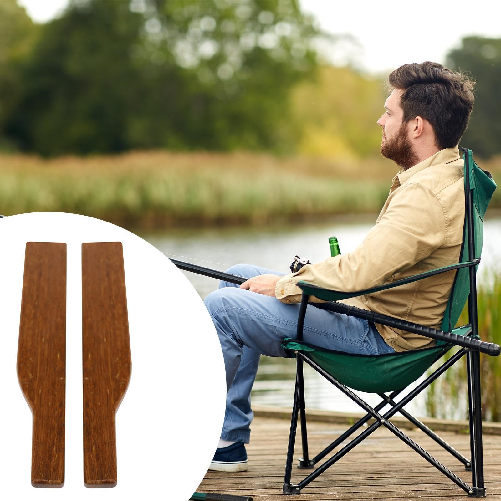 Verbreiterte Armlehne aus Holz – Campingstuhl-Zubehör, Armlehnenzubehör