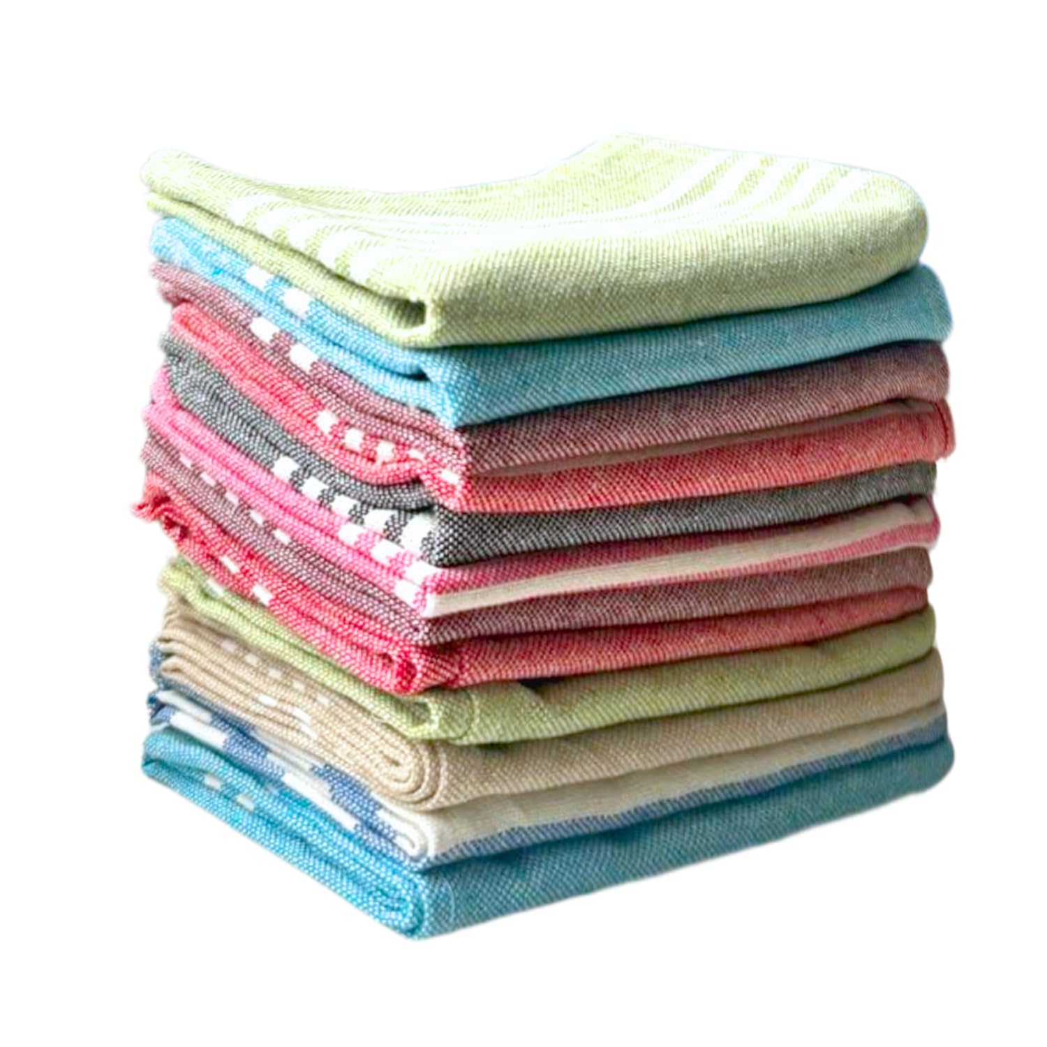 12 Pcs Dishcloths | 12x16 Inches | Bulk Cotton Kitchen Cleaning Dish Cloths | Scrubbing Wash Cloth Sets | Multipurpose Cloth | 100% Cotton. (Multicolor, Set of 12)-image-26