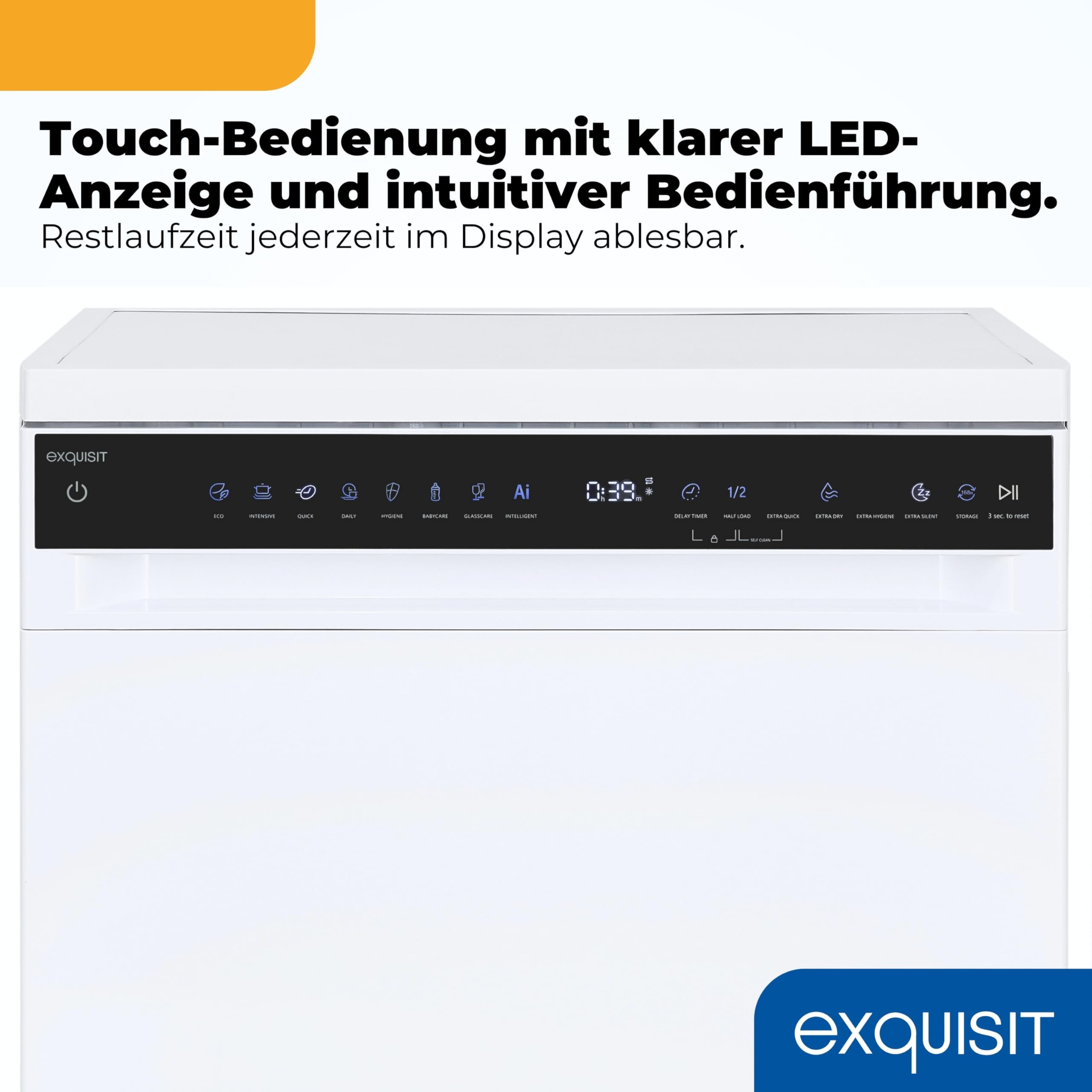 Exquisit GSP9616-450B Geschirrspüler - 60cm Spülmaschine - 16 Gedecke