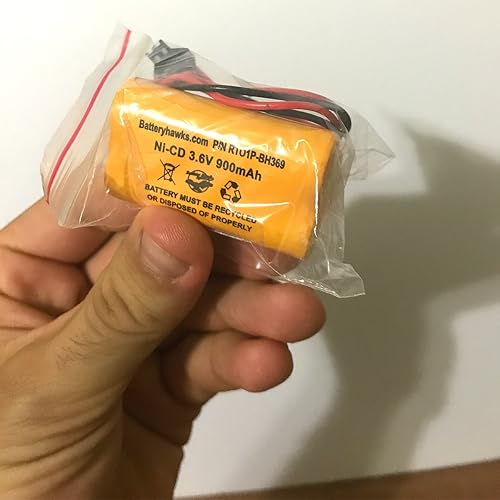 Miniatura 3 de Lithonia ELB B001 ELBB001 ELB-B001 Unitech AA900MAH 3.6 V 900 mAh Señal de salida Luz de emergencia NiCad Batería Reemplazo Lithonia EU2 LED