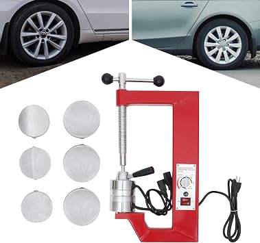 Tire Auto Repair Machine Kit 110V,Vulcanizing Machine Garage Equipment Vulcanizer Set with 6 Moulds,Garage Equipment DIY Tire Spreader Repair Tool Kit 140-165C for Car Truck